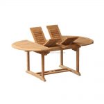 OVAL DOUBLE EXTEND TABLE 120Ã—130-190 CM