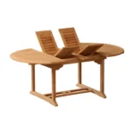 OVAL DOUBLE EXTEND TABLE 120Ã—130-190 CM