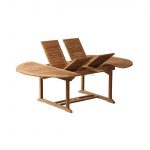 OVAL DOUBLE EXTEND TABLE 150Ã—150-230 CM