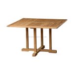 SQUARE PEDESTAL TABLE 120 CM