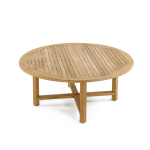 TEAK OUTDOOR ROUND XLEGS FIXED TABLE