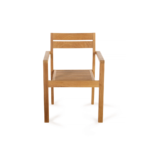 TEAK OUTDOOR ELLI STACKING PATIO CHAIRS - Image 2