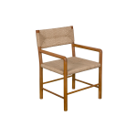 TEAK FRANCO SYNTETIC RATTAN DINING CHAIRS