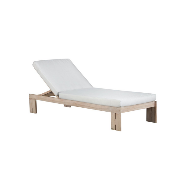 TEAK OUTDOOR JAHMAIR CHAISE LOUNGER