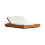 TEAK OUTDOOR KUNTA CHAISE DOUBLE SUN LOUNGER