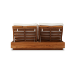 TEAK OUTDOOR KUNTA CHAISE DOUBLE SUN LOUNGER