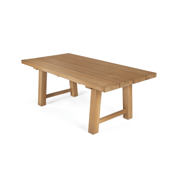 TEAK OUTDOOR CROOSTECK DINING TABLE