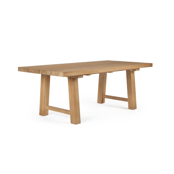 TEAK OUTDOOR CROOSTECK DINING TABLE