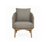 TEAK OUTDOOR TARTORA ROPE LOUNGE CHAIRS