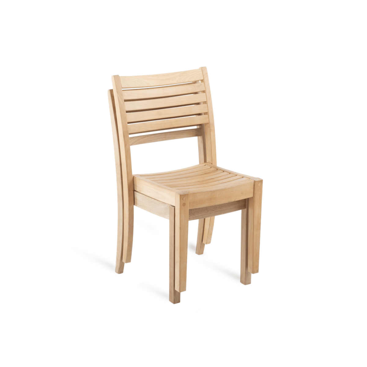 TEAK OUTDOOR SLEEPY STACKING CHAIRS