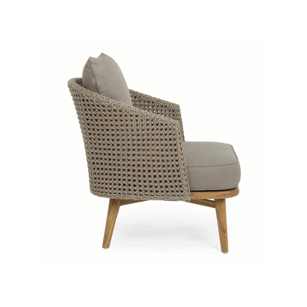 TEAK OUTDOOR TARTORA ROPE LOUNGE CHAIRS