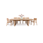 TEAK OUTDOOR MARIE EXTENSION DINING TABLE
