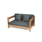 TEAK OUTDOOR CUSTARD PATIO SOFA