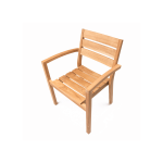 TEAK OUTDOOR HORIZZON STACKING CHAIR