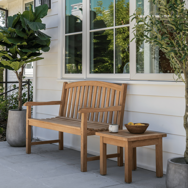 TEAK OUTDOOR MELANIO PATIO SIDE TABLE - Image 3