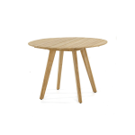 TEAK OUTDOOR SARF ROUND FIXED TABLE
