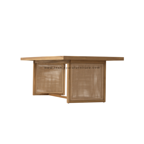 TEAK OUTDOOR ANSORR FIXED DINING TABLE