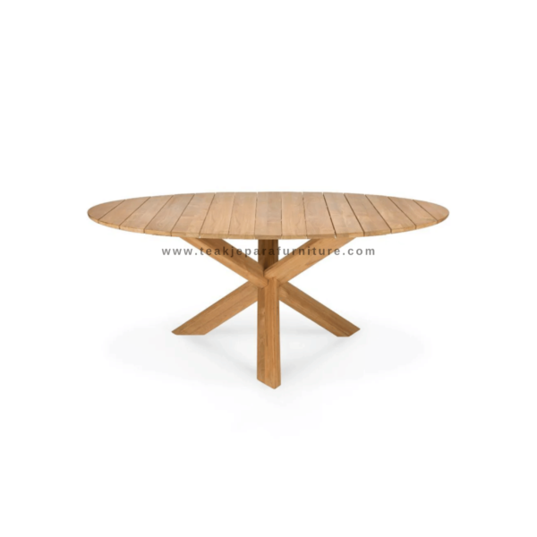 TEAK OUTDOOR ETHSON ROUND DINING TABLE