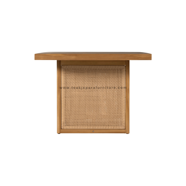 TEAK OUTDOOR ANSORR FIXED DINING TABLE