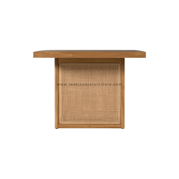 TEAK OUTDOOR ANSORR FIXED DINING TABLE