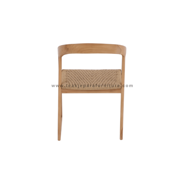 TEAK OUTDOOR UBBUD TWIST RATTAN DINING CHAIRS