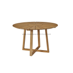 TEAK OUTDOOR CEMBREA ROUND FIXED DINING TABLE