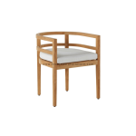 TEAK OUTDOOR OLEXIA FIXED DINING CHAIRS