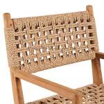 TEAK OUTDOOR STHULEN TWIST RATTAN CHAIRS