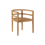 TEAK OUTDOOR OLEXIA FIXED DINING CHAIRS