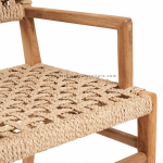 TEAK OUTDOOR STHULEN TWIST RATTAN CHAIRS