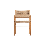 TEAK OUTDOOR STHULEN TWIST RATTAN CHAIRS