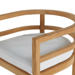 TEAK OUTDOOR OLEXIA FIXED DINING CHAIRS - Image 5