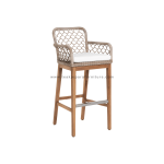 TEAK OUTDOOR CLARA SYNTHETIC RATTAN BAR STOOL