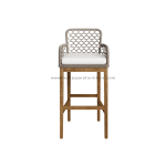 TEAK OUTDOOR CLARA SYNTHETIC RATTAN BAR STOOL