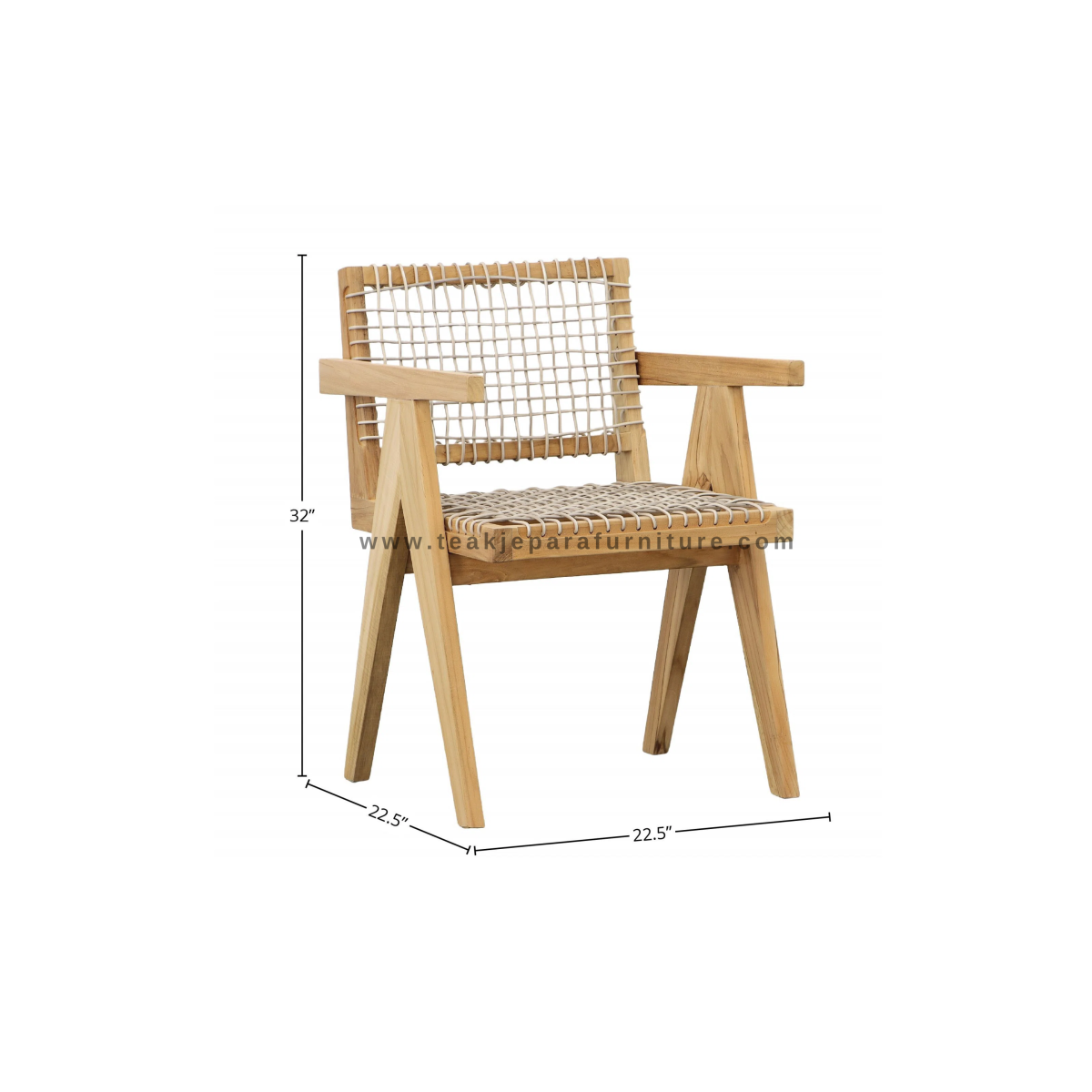 TEAK OUTDOOR URSULLA PATIO DINING CHAIRS