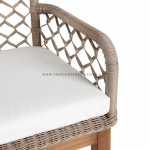 TEAK OUTDOOR CLARA SYNTHETIC RATTAN BAR STOOL