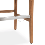TEAK OUTDOOR CLARA SYNTHETIC RATTAN BAR STOOL