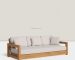 teak wood patio sofa