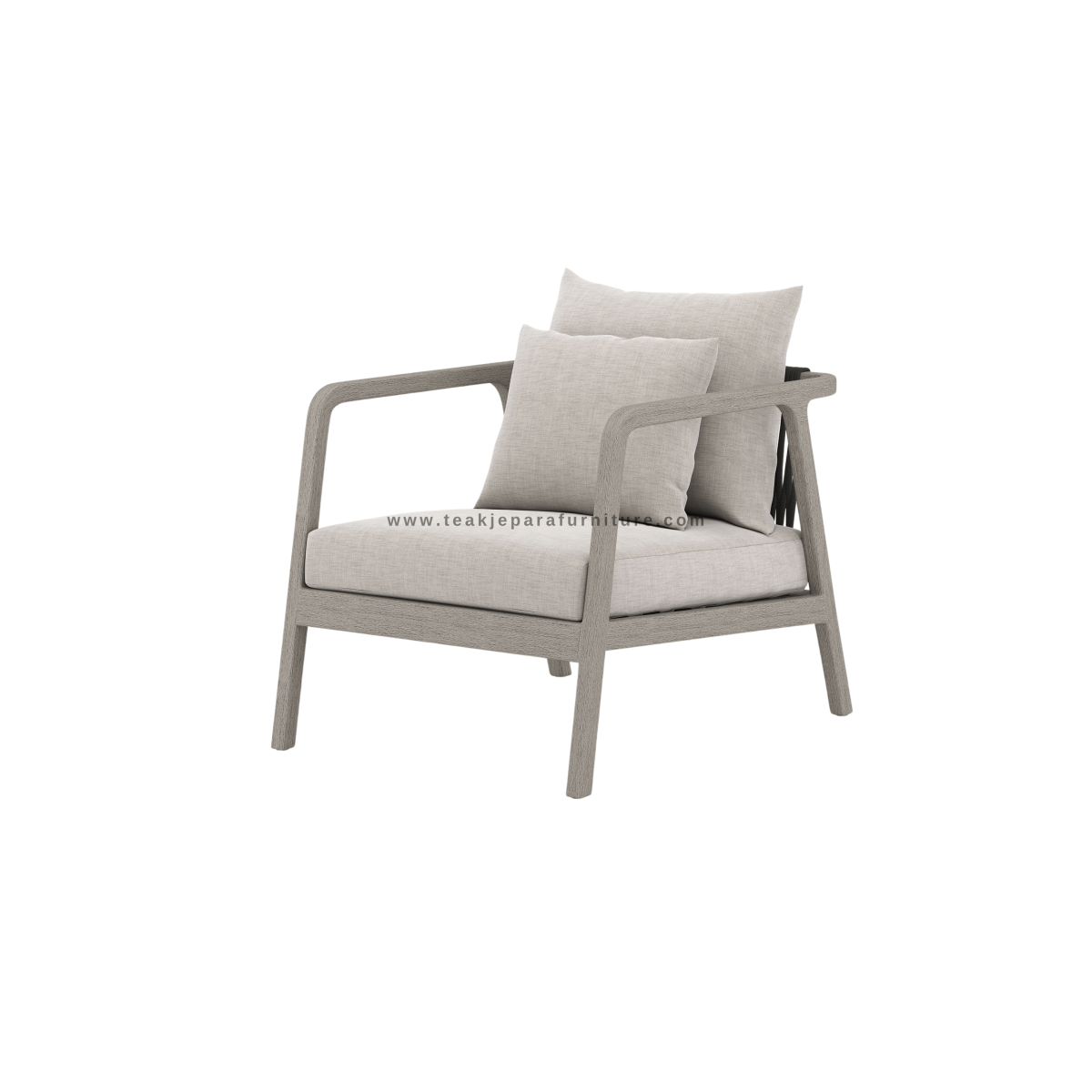 TEAK OUTDOOR ROPWOOD PATIO LOUNGE CHAIRS