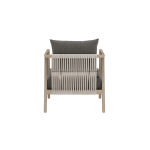 TEAK OUTDOOR ROPWOOD PATIO LOUNGE CHAIRS