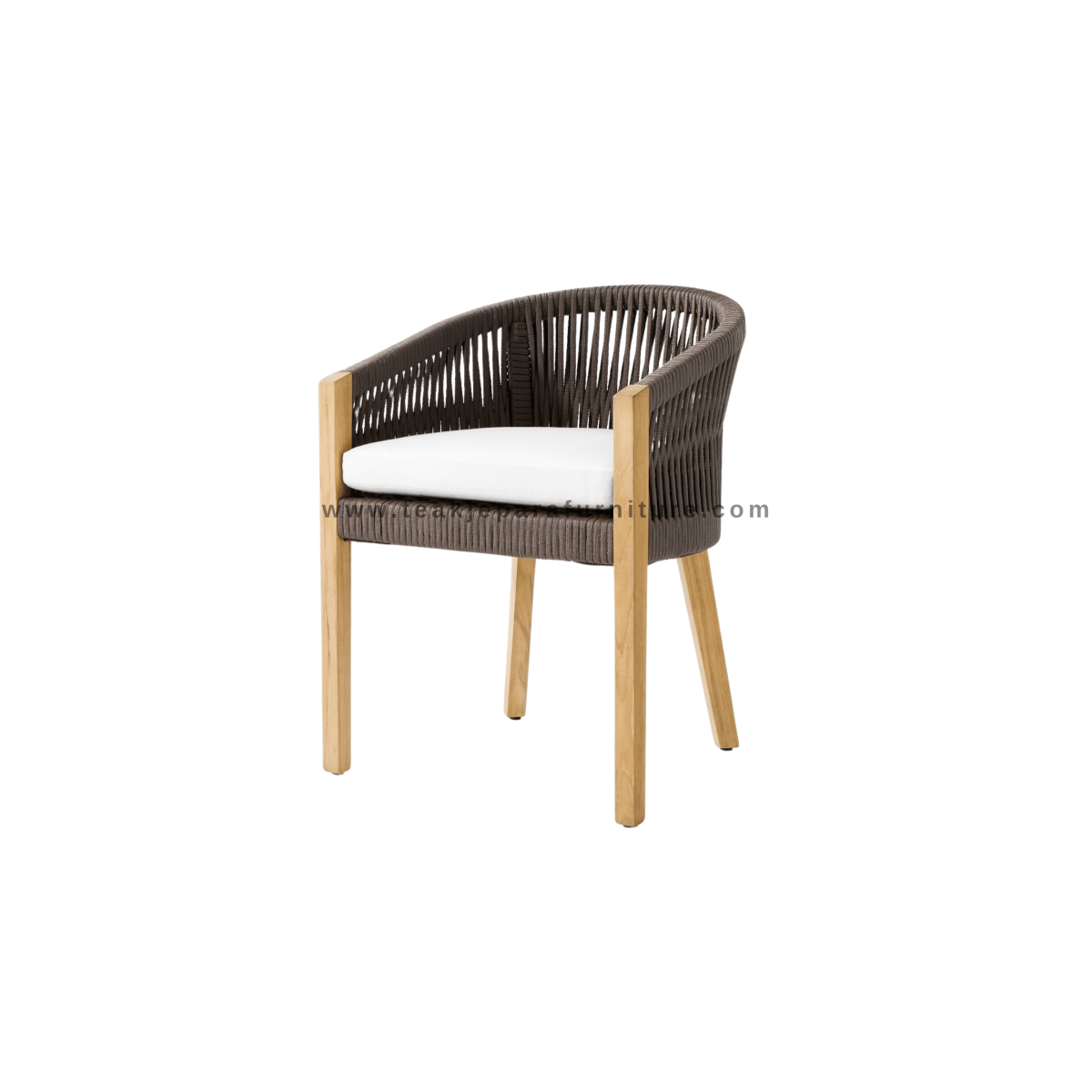 TEAK OUTDOOR PRASADENA ROPE ARM CHAIR