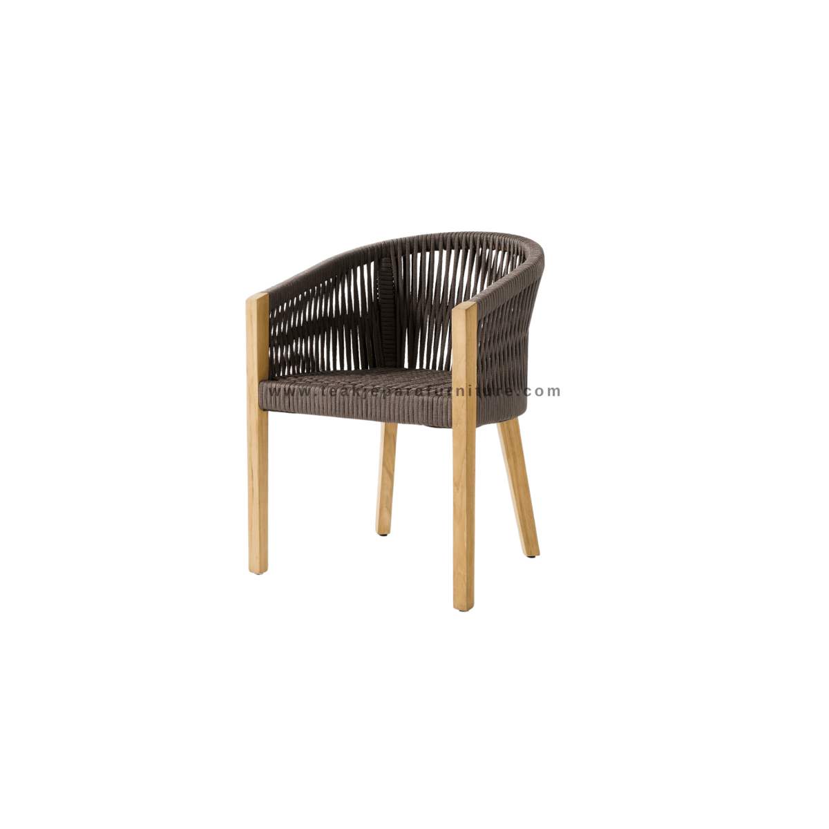 TEAK OUTDOOR PRASADENA ROPE ARM CHAIR