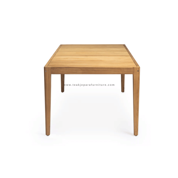 TEAK OUTDOOR CROOPER FIXED DINING TABLE