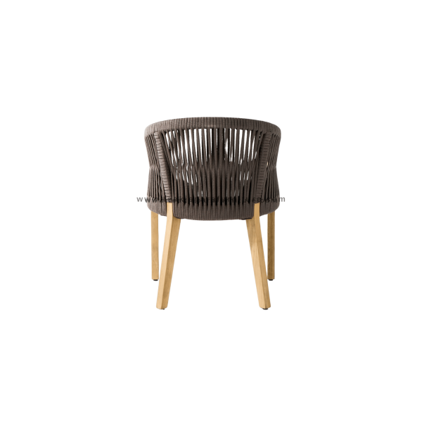 TEAK OUTDOOR PRASADENA ROPE ARM CHAIR