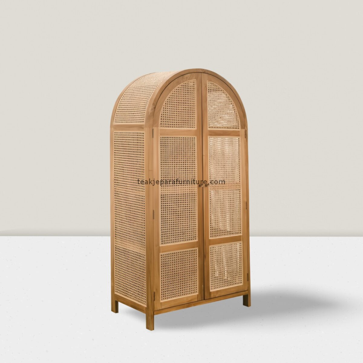 teak rattan closet