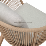 TEAK OUTDOOR PORTALE ROPE DINING CHAIRS