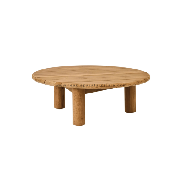 TEAK OUTDOOR RONA ROUND RECYCLED COFFEE TABLE