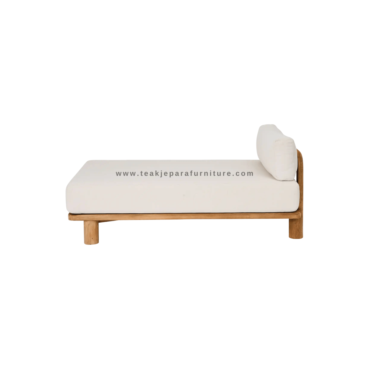 TEAK OUTDOOR CHAISE MODULAR LOUNGE CHAIR