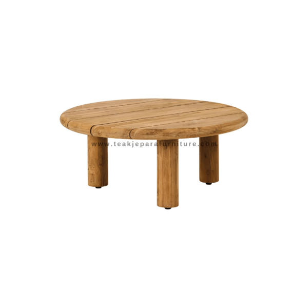TEAK OUTDOOR RONA ROUND RECYCLED COFFEE TABLE