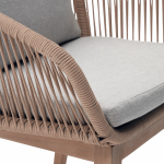 TEAK OUTDOOR PORTALE ROPE DINING CHAIRS